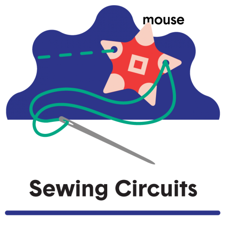 Sewable Tech Badge Sewing Circuits